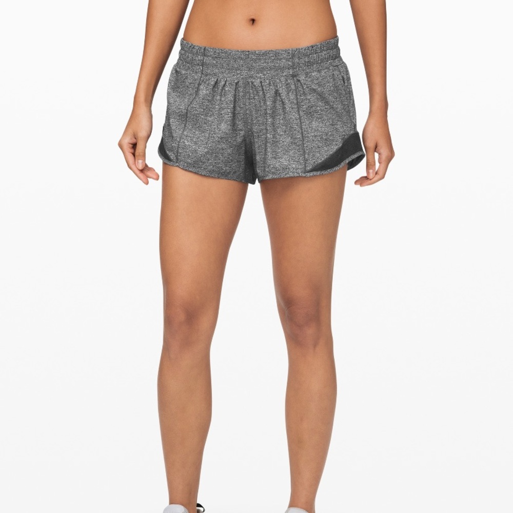 lululemon Hotty Hot Short 2.5 inch in heather gray